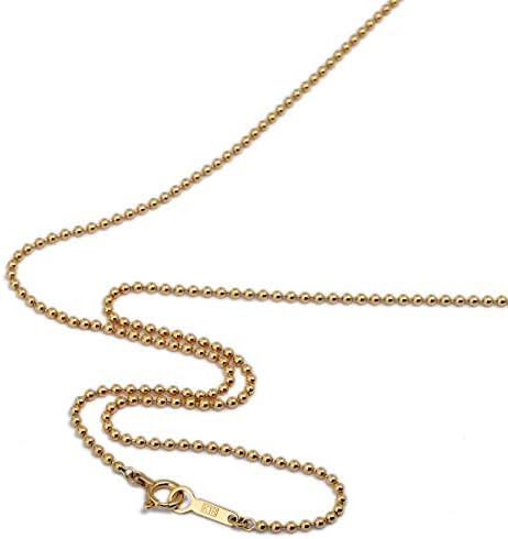 ルビイ イエローゴールド K18 ボール ネックレス 長さ45cm 幅1 5mm 日本限定 チェーン