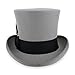 Hats in the Belfry John Bull Theater Quality Wool Top Hat in Black Grey Pearl (Large Pearl)