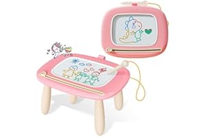 Kikidex Girl Toys Age 1-3 Magnetic Drawing Board, Gifts for 1 2 3 Year Old Toddlers Birthday, Doodle Board for Preschool Lear