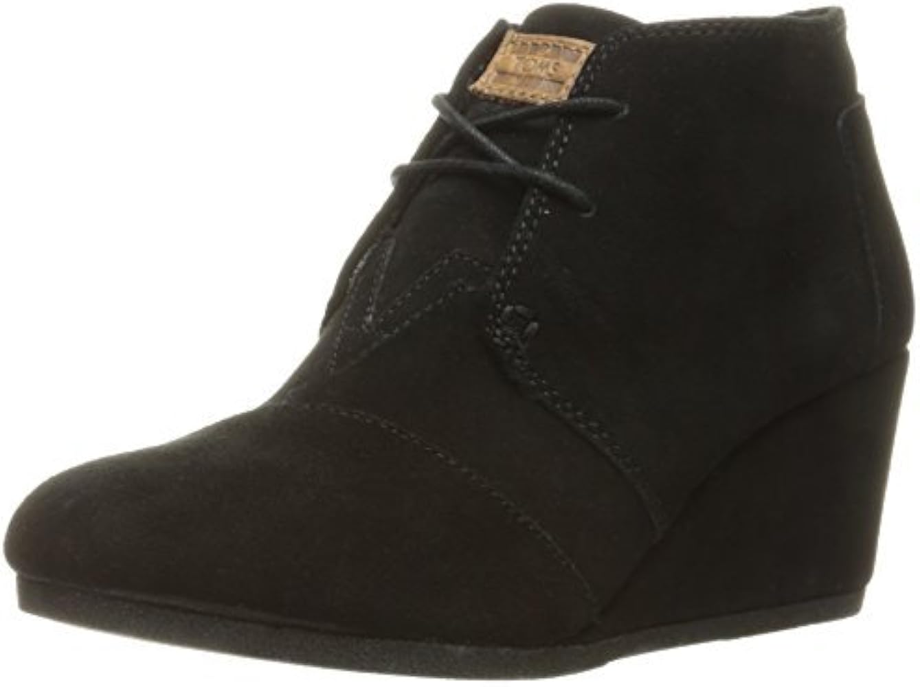 toms black wedge booties