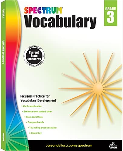 Spectrum Complete Learning + Videos 3rd Grade Workbooks, Language