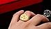 PAMTIER Men's Stainless Steel Masonic Ring Vintage Biker Freemason Band Gold Size 9