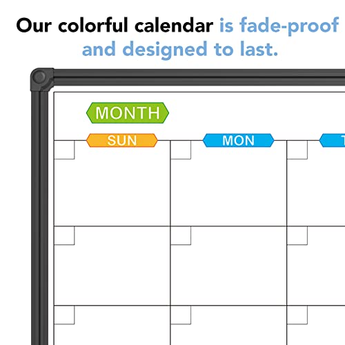 JILoffice Dry Erase Calendar Whiteboard White Board Calendar