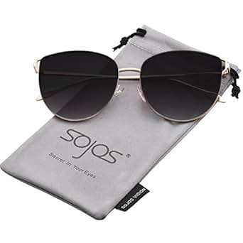 SOJOS Mirrored Flat Lens Fashion Sunglasses for Women
