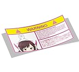 Overwatch - D.VA Warning Label Anime Decor Car Decal Sticker 001 (3