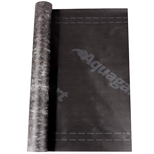 Hochwertige diffusionsoffene Unterspannbahn von Aquagart I 50m Schalungsbahn schwarz 130g/m² 1,5m breit SD-Wert: 0,02m I…