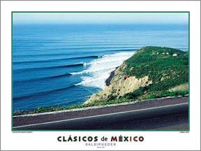 Mexico Classics "Salsipuedes" Northern Baja California Surfing Poster by Dennis Junor/Creation Captured