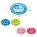 URSMART Mini Size Smile Baby Rice Plate Food Placemats Kids Suction to Dining Table Kitchen Dinnerware (green)