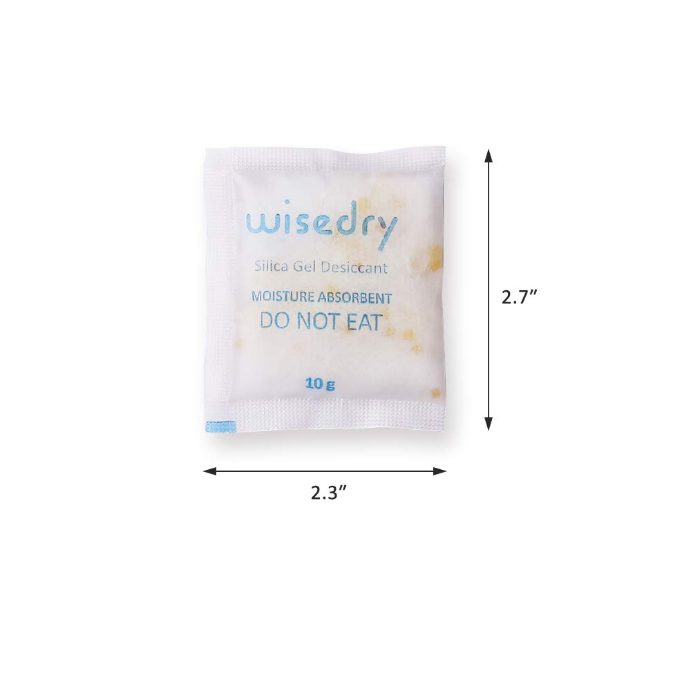wisedry Silica Gel Sachets Bags 10 Gram x 30 Packs with Orange Beads Humidity Indicator Desiccant Packs Moisture Absorber for Air Dryer Moisture Removal Food Grade - Image 5