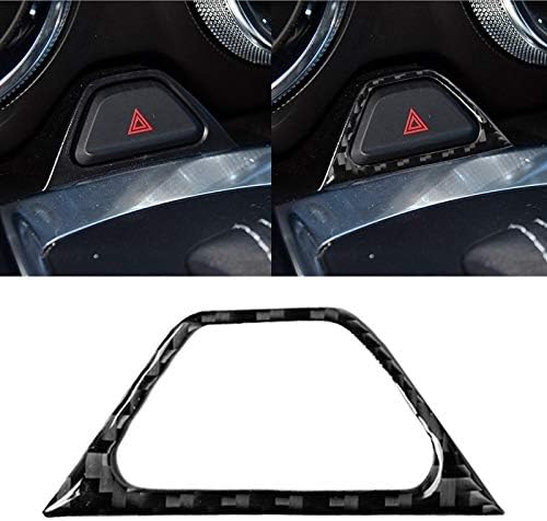 Carbon fiber interior， Car Carbon Fiber Warning Light Decorative Sticker for Chevrolet Camaro 2017-2019, Carbon Fiber Decorative Sticker