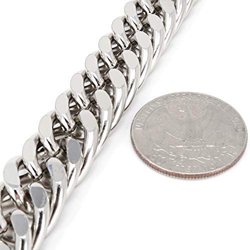 newtro Heavy Thick Strong Biker Key Wallet Chain Trucker Jean Pants Chain for Men Silver Black Gold 17" 24" TH02 (Silver, 24 in) - Thumbnail 4