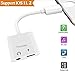 Lightning to 3.5 mm Headphone Jack Adaptor & Charger, Fourcase 2 in 1 Aux Audio & Charge Splitter Adaptor Headset Earphone Connector Lightning Cable for iPhone7/8/X