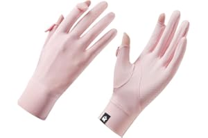 GREUS Thin Ice Silk Sun Gloves for Women UV Protection Driving Cycling Gloves UPF 50+ Touchscreen Breathable Anti-Slip Lightweight Summer Outdoor