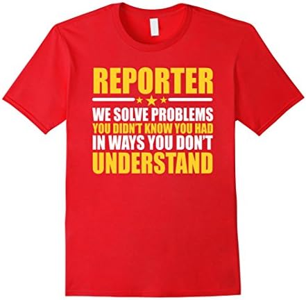 Mens Reporter T-shirt - Gift For Reporter - Coworker Gift Medium Red