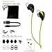 Bluetooth Earbuds Best Bass Stereo Ear Earbud with Mic and Anti-Drop Noise Cancelling for Sport Gym Running Workout Lifetime Sweatproof Guarantee( Green)