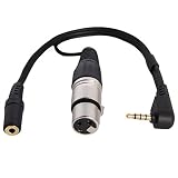 LyxPro XLR Female to TRRS, Connects Professional XLR Microphones to iOS, iPhone, iPad, and iPod Includes Output for Headphones, Small (10 Inches)