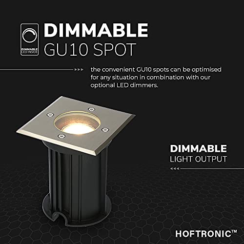 9x Ramsay dimbare LED grondspot - Vierkant - RVS - 2700K warm wit - 5 Watt - IP67 straal waterdicht - 3 jaar garantie - Afbeelding 7