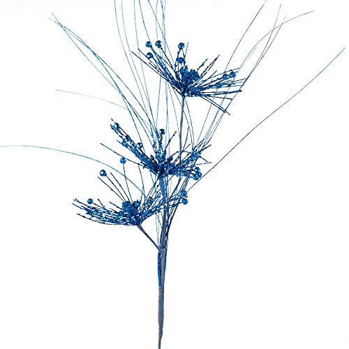 Decorative Blue Glitter Starburst Spray | for Indoor Decor