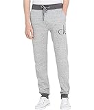 Calvin Klein Men's CK Logo Grey Marble Heather Drawstring Lounge Sweatpants