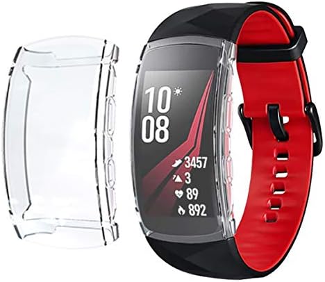 Landhoo Samsung Gear Fit2 Pro Protector Screen,TPU Plated All-Around Case for SM-R36 Shock-Proof and Shatter-Resistant Protective Cover Case (Clear)