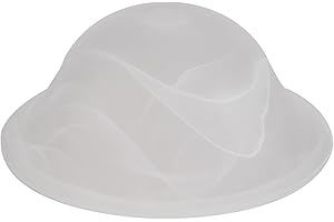 SHENGQINGTOP 12"D Alabaster Glass Domed Shade with 1.65" Opening, Pendant Light Cover, Lighting Fixture Replacement