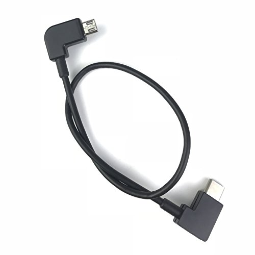 Threeking 11.8inch/30cm OTG Cable Data Cable Perfect Size Right Angle Special Design DJI Mavic Pro/Mavic Pro Platinum/Mavic Air/Spark 1Set(3Pcs:Micro-USB to iOS/Micro-USB/Type-C)