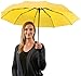Crown Coast Yellow Travel Umbrella - 60 MPH Windproof Lightweight for Men Women and Kids, Compact Travel Umbrellas in Multiple Colors