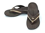 Powerstep Fusion Sandals Flip-Flop, Brown, Men's Size 14 Regular US