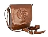Shoulder Bag Ladies Leather Celtic Knot Brown Irish Made