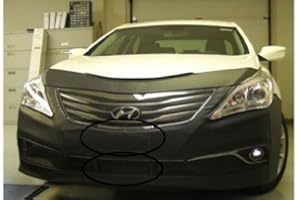 LEBRAINC. Lebra 2 Piece Front End Cover Black - Car Mask Bra - Fits - 2015-2017 Hyundai Azera