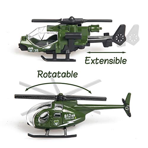 2 Die+cast+Military+Vehicles+Toy+Helicopter