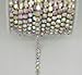 10 Yard Crystal AB Rhinestone Close Chain Clear Trim Sewing Craft (Silver, 4.3mm)
