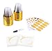 9oz Gold Rimmed Plastic Cups and Napkin Set (Pack of 60 Each) ~ Fancy Disposable Wine Glasses ~ Elegant Party Cups With Gold Rim ~ Includes 60 Cup Labels and 1 Marker