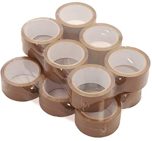 Packaging Tape,12 Rolls Brown Tape for Packing 48mm x 66m | Ideal as Brown Parcel Tape, Packing Tape, Packaging Tape, Parcel Tape Strong Brown, Heavy Duty Tape, Packing Tape for Moving House, Box Tape