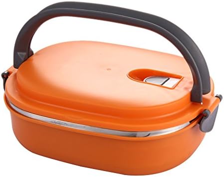 0.9L Insulated-Lunch-Bento-Box-Food-Storage-Container-Thermo-Server-Thermal-Orange