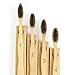 Bamboo Toothbrush, Recyclable Toothbrushes, Biodegradable, Eco Friendly, Vegan, Wood, Plastic Free, Charcoal Infused BPA Free Bristles, Teeth Whitening- Pack of 4