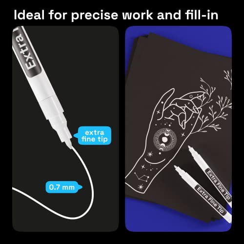 ARTISTRO White Paint Pen for Rock Painting, Stone, Ceramic, Glass, Wood