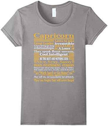 Women's Great Capricorn T-shirt Large Slate