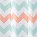 iDesign Fabric Chevron Shower Curtain for Master, Guest, Kids', College Dorm Bathroom, 72