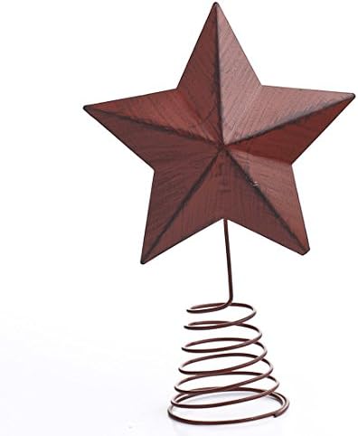 Amazon Com Primitive Red Heavy Gauge Metal Barn Star Tree Topper