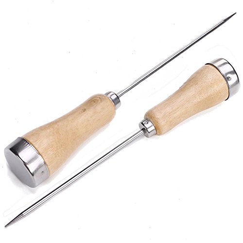 Stainless Steel Ice Pick Punch Crusher with Wooden Handle Kitchen Bar Icing accessory