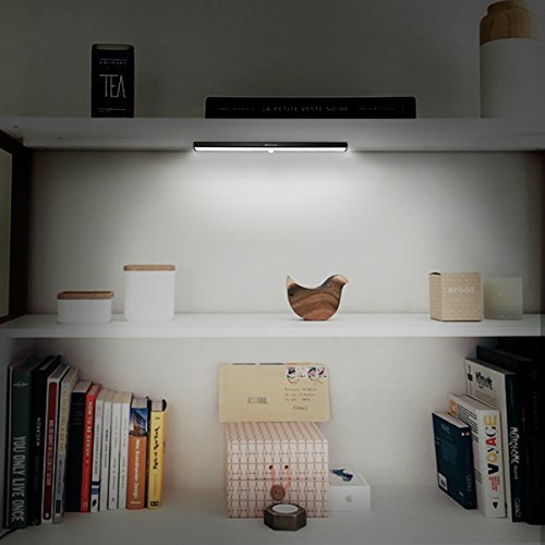 LED Closet Light, Elfeland 20LED Under Cabinet lights, Auto On/Off Cupboard Light Bar, Motion Sensor Wireless Wardrobe Light, Cordless Battery Operated Step Light Bar for Pantry, Stair, 2 Pack