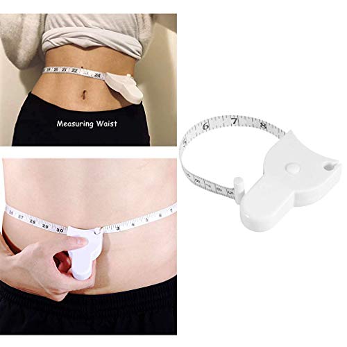Hongxin Tape Measure,Waist Body Tape Measure with Push Button, Measuring Waist and Arms,Personal Body Tape Measure Caliper Measure Tool Set,Imperial and Metric