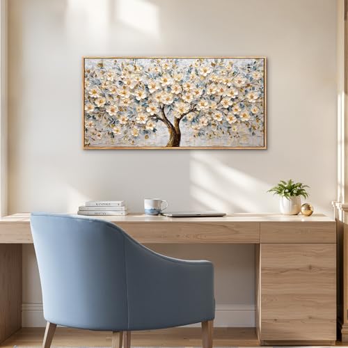 SERIMINO Modern Living Room Decoration Frames, Large Decorative Canvas, Decorative Prints Tree of Life, Flower Paintings, Nature Room, Bedroom, Dining Room, Hallway, 50 x 100 cm