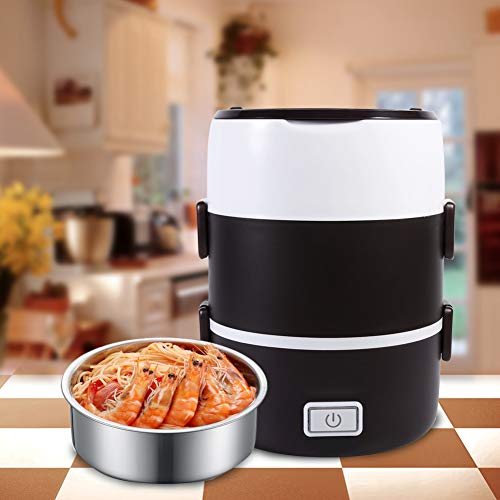 Heating Lunch Box, 3 Tier Electric Food Heating Box Heated Heating Lunch Box Set Food Warmer Container Bento Portable 220V Electric Heating Lunch Box