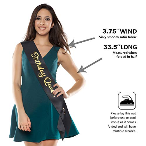 Birthday Queen Sash, Happy Birthday sash for Women, Birthday Gifts Birthday Sash Party Supplies for Women