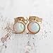Opal Earrings stud 14K Gold Filled 4mm White Opal Stone