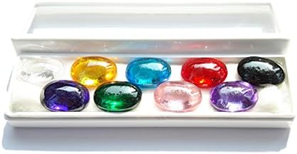 Naga eye gems [nok phra gow] 9 colors oval shape crystal nature stone charm love luck &amp; success