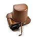kinokoo PU Leather Cover Bag for fuji X-T100 Camera and 15-45mm Lens, Prective Case with Shoulder Strap-brown