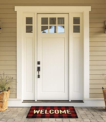 DII Welcome Buffalo Check Doormat, 18x30 - Thumbnail 2